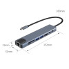 PjioAo USB C Hub 8 In 1 Type C 3.1 To 4K HDMI Adapter with RJ45 SD/TF Card Reader PD Fast Charge For Laptop Computer