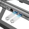 WiWU 8 in 1 USB-C Docking Station for MacBook/Laptop PD100W Universal Laptop Stand with Docking Station Type C Port Hub for Mac