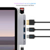 USB C Hub for Microsoft Surface Pro X Pro 8 Pro 9 Type-C Dock Adapter USB 3.0 HDMI Compatible TF SD Card Reader Docking Splitter