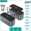 MOKiN 16-in-2 Docking Station 4K 60HZ 10bit: 3 HDMI + VGA, USB 3.0, USB-C, SD/TF, Audio, RJ45, M.2 SSD Port for MacBook / Laptop