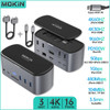 MOKiN 16-in-2 Docking Station 4K 60HZ 10bit: 3 HDMI + VGA, USB 3.0, USB-C, SD/TF, Audio, RJ45, M.2 SSD Port for MacBook / Laptop