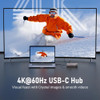 Lemorele TC46 10in1 USB HUB Docking Station USB c Hub HDMI 4K 60Hz USB 3.0 RJ45 1000Mbps PD100W Charge For Macbook Pro Laptop