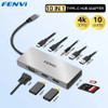 FENVI 10 in 1 Type C Hub USB C To HDMI-Compatible 4K 30Hz Docking Station PD 100W USB Splitter for Macbook Air PC Laptop Win10