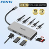 FENVI 10 in 1 Type C Hub USB C To HDMI-Compatible 4K 30Hz Docking Station PD 100W USB Splitter for Macbook Air PC Laptop Win10