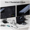 Yottamaster 15-in-1 Thunderbolt 3 Hub USB C Dock Station 40Gbps 8K 4K Video Multi USB3 Port Docking for Surface Macbook Laptop
