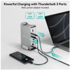 Yottamaster 15-in-1 Thunderbolt 3 Hub USB C Dock Station 40Gbps 8K 4K Video Multi USB3 Port Docking for Surface Macbook Laptop