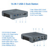 Docking Station USB C Triple Monitor 2 HDMI Displayport 4K 60Hz SD TF Card Slot RJ45 AC 65W Chagring for Lenovo Dell HP Laptop