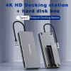 Blueendless 4k 60hz Aluminum 8 in 1USB C HUB with SSD Card Type c Charging RJ45 LAN Docking Station USB 3.0 Hub for Laptop