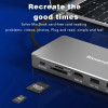 Blueendless 4k 60hz Aluminum 8 in 1USB C HUB with SSD Card Type c Charging RJ45 LAN Docking Station USB 3.0 Hub for Laptop