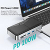 Yottamaster HDD Docking Station with M2 SSD Enclosure USB C 10Gbps PD 100W RJ45 SD/TF 4K 10 in 1 Dock Station for Laptop Macbook