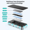 Yottamaster HDD Docking Station with M2 SSD Enclosure USB C 10Gbps PD 100W RJ45 SD/TF 4K 10 in 1 Dock Station for Laptop Macbook