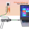 USB C Docking Station Dual HDMI VGA Ethernet SD TF 100W PD Triple Display Type C Hub Laptop Dock for Thunderbolt 4/3 MacBook HP