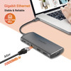 USB C Docking Station Dual HDMI VGA Ethernet SD TF 100W PD Triple Display Type C Hub Laptop Dock for Thunderbolt 4/3 MacBook HP