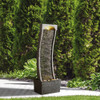 Teamson Home Indoor/Outdoor Modern Curved Slate Stone-Look Tall Waterfall