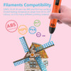 QCREATE 3D Pen 60-245 Celsius Adjustable Heating Temperature 8 Gears Speed LCD Display Support ABS PLA HIPS PVA Materials