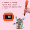 QCREATE 3D Pen Support PLA PCL Materials LCD Display Temperature Control 8-Speed Regulation Includes 50 Meters PLA Filament