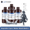 ANYCUBIC 4pcs/lot 405nm Water Washable Resin For LCD 3D Printer Liquid Photopolymer Resin 3D Printing Material 1kg/bottle