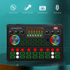 M3 M6 M8 Sound Card RGB LED Wireless Bluetooth DJ Mixer Sound Card 20 Sound Effects Sound for Live Streaming 48V Microphone