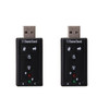 1-5pcs 7.1 External USB Sound Card 3.5mm Headphone Microphone Audio Adapter 3D Virtual Stereo Audio Sound Card for Desktop PC