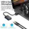 Vention Sound Card USB to 3.5mm Audio Interface Adapter External Sound Card for PC Laptop PS4 Headset Microphone USB Sound Card