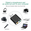 External USB Sound Card USB to 3.5mm Jack USB Audio Adapter Earphone Microphone for Macbook Computer Laptop PC