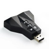 External Virtual USB 7.1 3D Sound Audio Card Adapter Dual Microphone Dual Audio