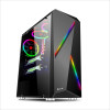 38*18*43.5cm Transparent Toughened glass ATX PC Computer gaming Chassis Case Tower RGB Double Light Strips gabinete computador