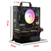 Side Transparent MATX Open Rack Mini ATX Case Handle Portable Water Cooler Computer Main Box Vertical Chassis Tower Gaming Case