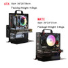 Side Transparent MATX Open Rack Mini ATX Case Handle Portable Water Cooler Computer Main Box Vertical Chassis Tower Gaming Case