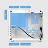 White Compact MATX Chassis Computer Case Side Transparent ITX Mini Desktop High Heat Dissipation SFX Power Supply PC Rack Tower