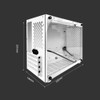 White Compact MATX Chassis Computer Case Side Transparent ITX Mini Desktop High Heat Dissipation SFX Power Supply PC Rack Tower