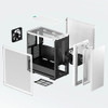 Type-c White Mid Tower Case Support 360mm Water Cooler EATX ATX MATX Chassis Side Transparent Computer Game Cases Fan Cooling