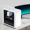 Type-c White Mid Tower Case Support 360mm Water Cooler EATX ATX MATX Chassis Side Transparent Computer Game Cases Fan Cooling
