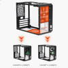 140mm Tower MATX Computer Case Side Transparent 3mm Tempered Glass USB3.0 Type C Mini Desktop ITX Portable Gaming Chassis