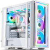 Desktop Computer Box Tempered Glass CPU Cabinet RGB Full Tower Gaming Computer PC Case