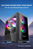 Desktop Computer Box Tempered Glass CPU Cabinet RGB Full Tower Gaming Computer PC Case