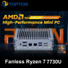 Topton FU02 Fanless Mini PC AMD Ryzen 7 7730U 8 Core 16 Threads Barebone PC 2 LANs Router Gaming Computer Windows 11 2x4K WiFi6