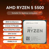 AMD Ryzen 5 5500 3.6GHz Base Clock 6-Core 12-Thread Desktop Processor CPU, AM4 Socket, No Integrated Graphics, No Heatsink Fan