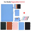 Case For Amazon Kindle Paperwhite 1 2 3 4 Cover 6 inch PU Leather E-Book TPU Cover For Funda Kindle Paperwhite 4 2018 Case + Pen