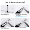 Universal Stylus Pen Capacitive Screen Disc Fiber Touch Pen Replacement Tips Drawing Writing Nib Pencil Head for Smartphone