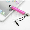 5000pcs Colorful Retractable Capacitive Stylus Touch Screen Pen For iPhone Samsung Android Mobile Phone Tablet PC with Dust Plug