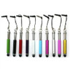 5000pcs Colorful Retractable Capacitive Stylus Touch Screen Pen For iPhone Samsung Android Mobile Phone Tablet PC with Dust Plug