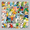 100 Parrot Cartoon Luggage Stickers Creative Waterproof Graffiti Stickers Scooter Computer Tablets Cartoon decoration