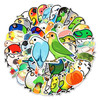 100 Parrot Cartoon Luggage Stickers Creative Waterproof Graffiti Stickers Scooter Computer Tablets Cartoon decoration