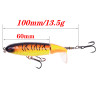 1 Pcs Propeller Swivel Soft Tail Fishing Lures 10cm 13.5g Top Water Trolling Wobblers With 6 # Hooks Artificial Hard Bait Tackle