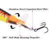 1 Pcs Propeller Swivel Soft Tail Fishing Lures 10cm 13.5g Top Water Trolling Wobblers With 6 # Hooks Artificial Hard Bait Tackle