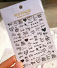 1pc Gold Heart Scrapbooking Stickers Love Adhesive Nail Stickers Hearts Nail Decals for Women DIY Nail Decals, Phone Decoration