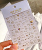 1pc Gold Heart Scrapbooking Stickers Love Adhesive Nail Stickers Hearts Nail Decals for Women DIY Nail Decals, Phone Decoration