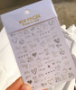 1pc Gold Heart Scrapbooking Stickers Love Adhesive Nail Stickers Hearts Nail Decals for Women DIY Nail Decals, Phone Decoration