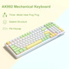 AJAZZ AK992 Gaming Mechanical Keyboard RGB 100 Keys Hot Swap Keyboard 5.0 Bluetooth Wireless 2.4G USB for PC Gamer Desktop